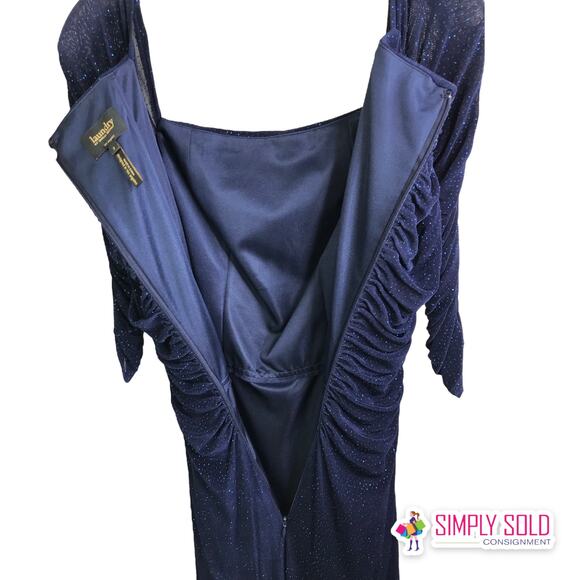 Laundry by Shelli Segal Women's Gown‎ Dress Jersey Sequin Maxi Evening 2 - Picture 12 of 16